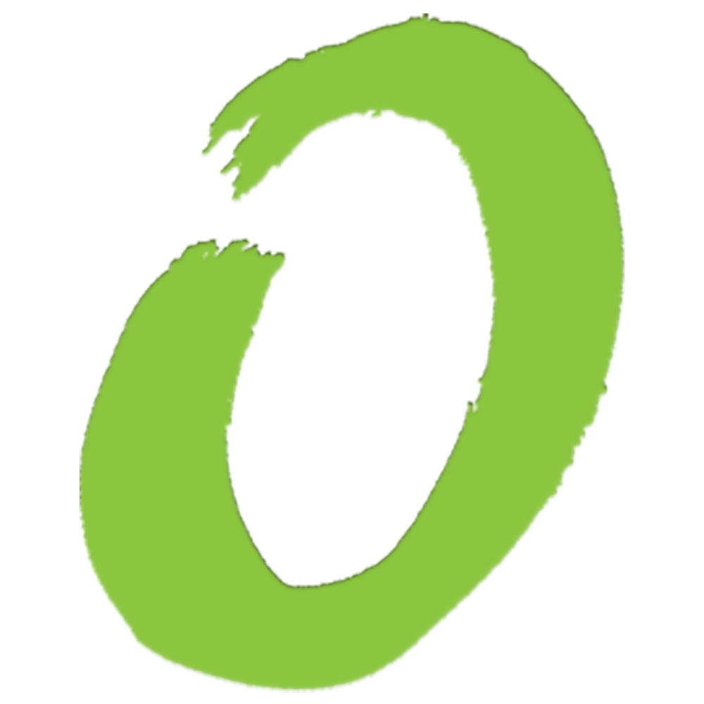 Gruenes O aus dem Logo von Philotrails, steht für Empathie, Orbit und dem Philo Hub. Die Wege gestalten